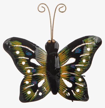 Bild av dekorativ fjäril i hamrad plåt för väggen