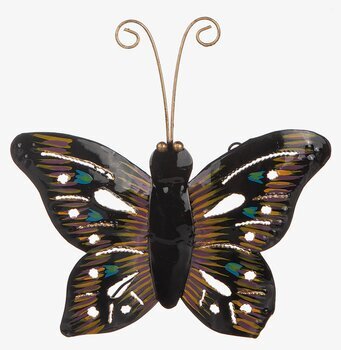 Bild av dekorativ fjäril i hamrad plåt, 15x19 cm