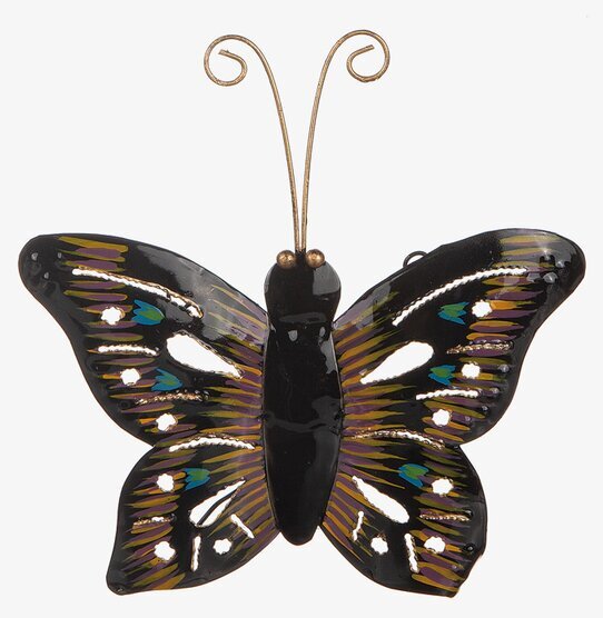 Fjäril Vägg Hamrad Plåt 15x19 cm från Different Design