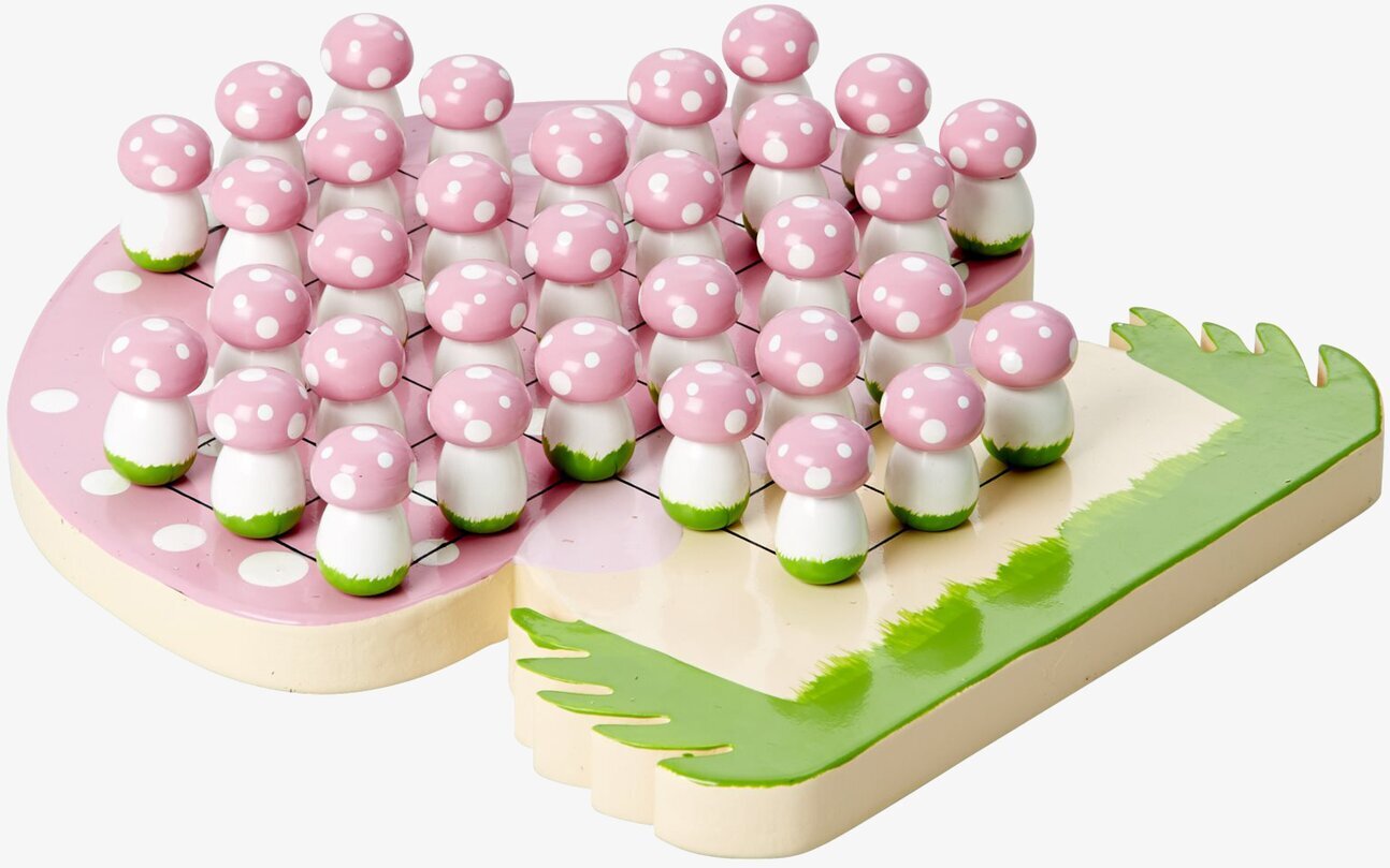 Brädspel Solitär från Rice med färgglada svamppjäser