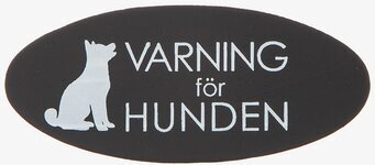 Bild av elegant och hållbar varningsskylt för hund