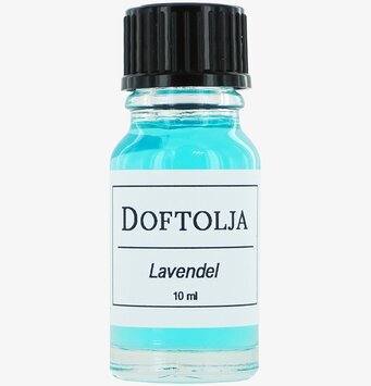 Bild av flaska med doftolja i klar och färgglad design