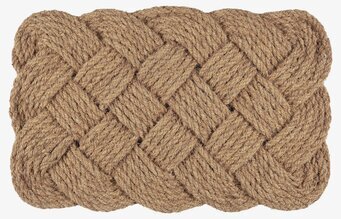 Bild av dörrmatta i flätad kokosfiber, naturlig stil