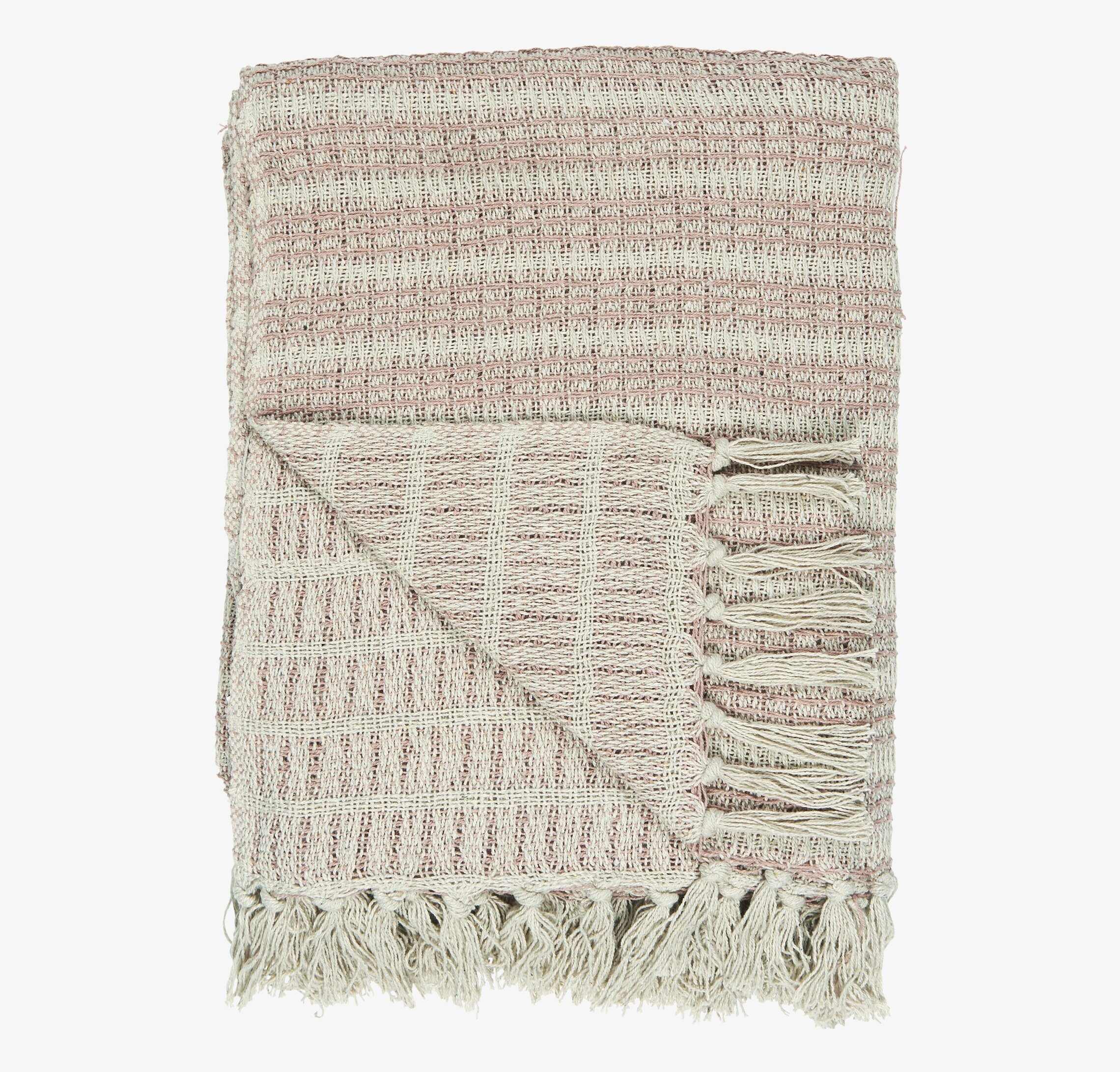 Pläd Creme/Malva från IB Laursen i crème och malva färger