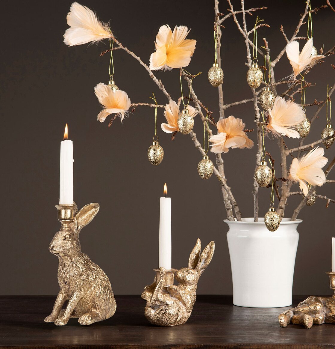 Ljusstake Hare Sittande från A Lot Decoration på träbord