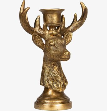 Bild på unik ljusstake formad som hjorthuvud