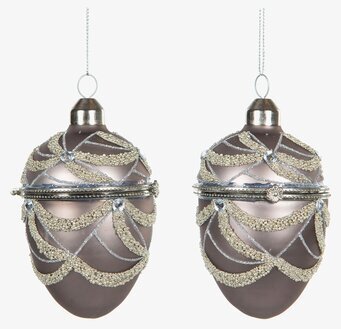 Foto av eleganta dekorativa ägg med glittrande detaljer