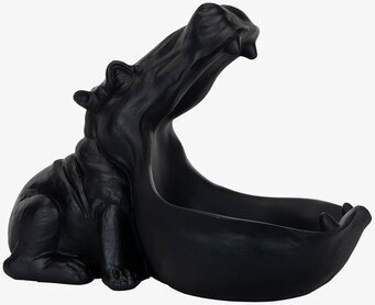 Foto av en unik skål med kreativ flodhästdesign