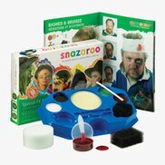 Bild av färgstarkt sminkset för kreativa specialeffekter