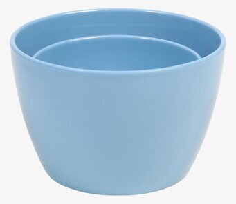 Bild av två turkosa melaminskålar i enkel design