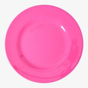 Bild av rosa tallrik med glansig yta och modern stil