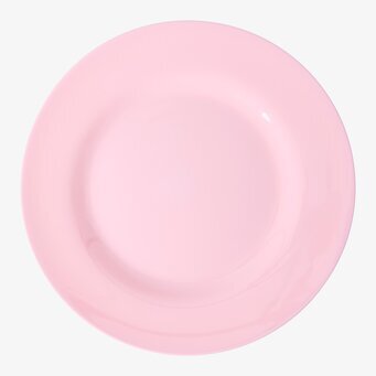 Bild av rosa tallrik med stilren och funktionell design