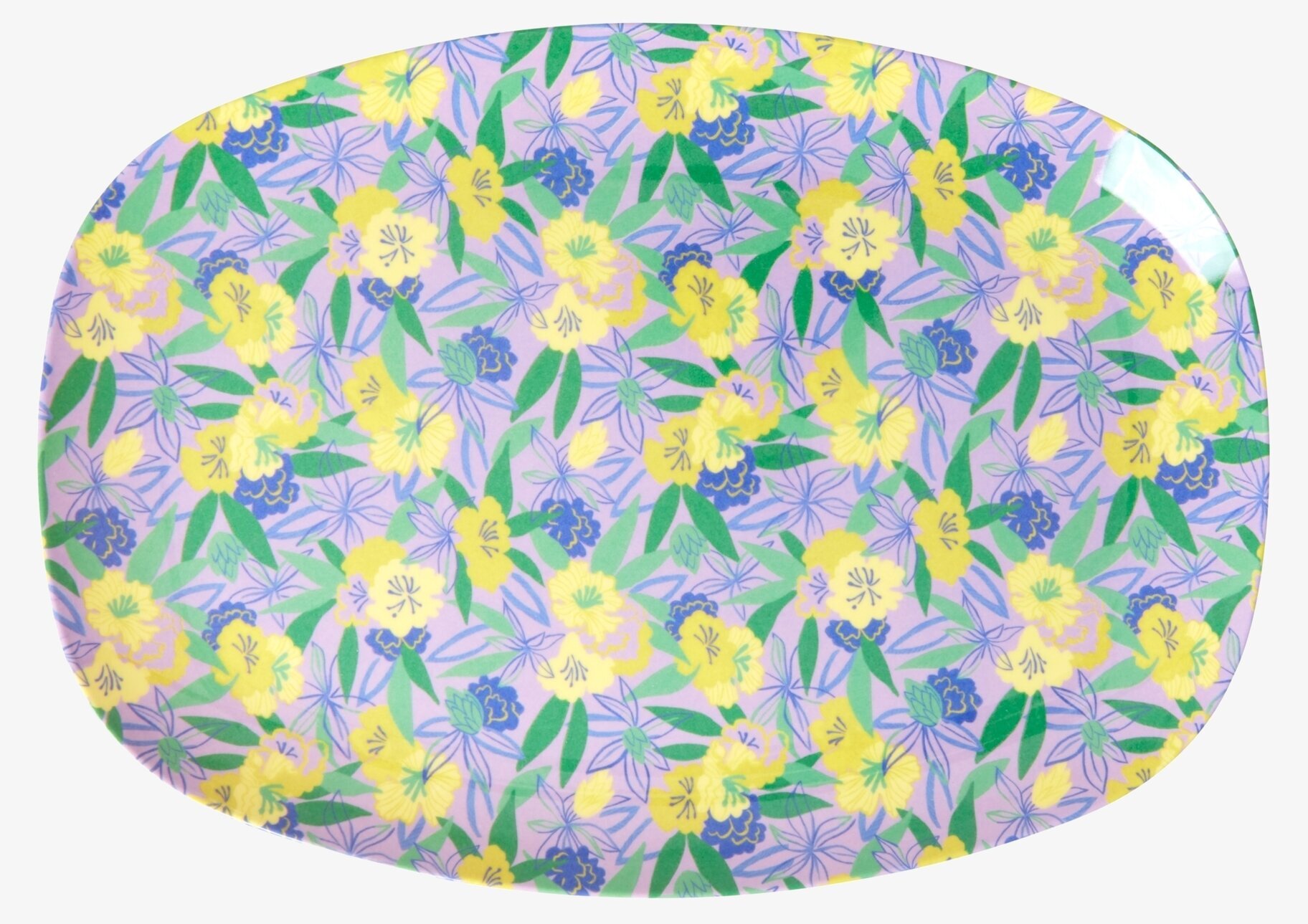 Tallrik Fancy Pansy Print från Rice med blomstermönster