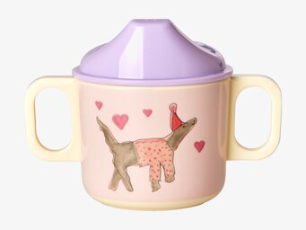 Bild av babykopp med lekfullt djurmotiv och hjärtan