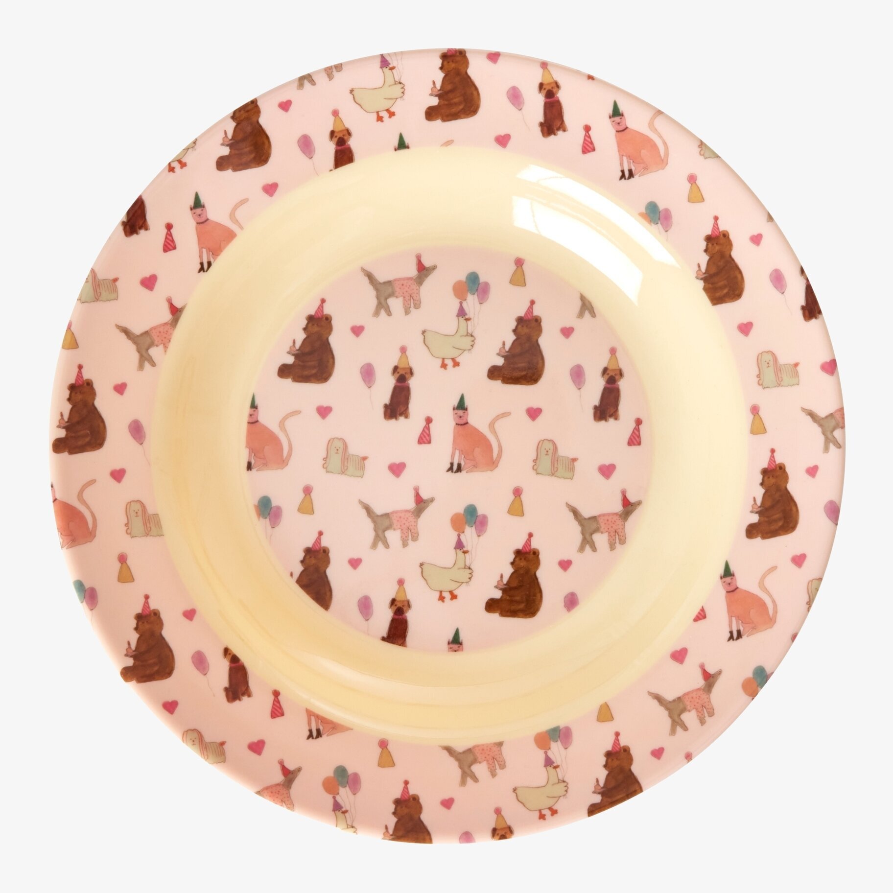 Djup Tallrik Lavender Animal Print från Rice med djurmotiv