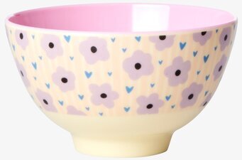 Bild av färgglad och lekfull melaminskål i retrostil