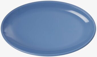 Bild av stort blått ovalt serveringsfat med lyster