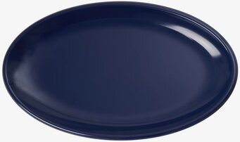 Bild av elegant mörkblått serveringsfat med glansig yta