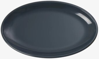 Bild av elegant ovalt serveringsfat i mörkgrå nyans