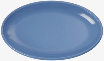 Bild av ett elegant blått serveringsfat i keramik