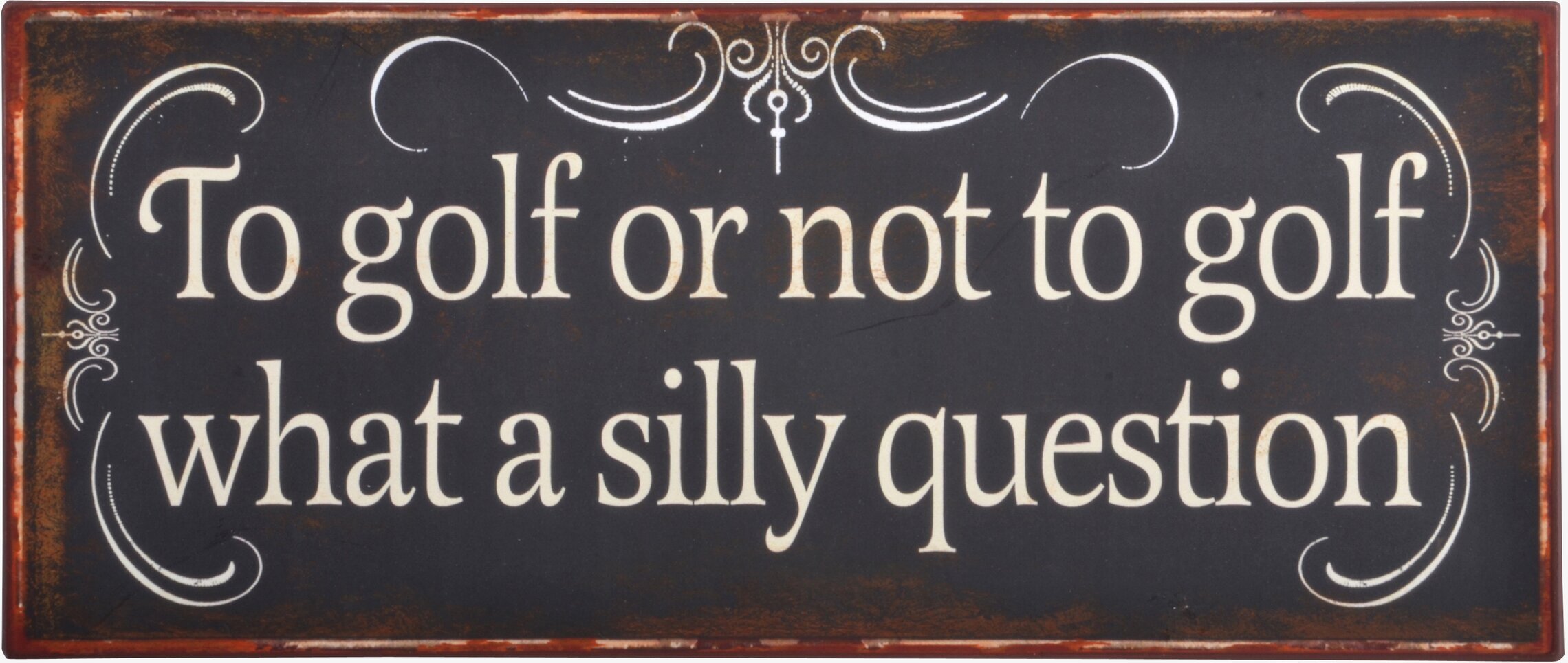 Bild av humoristisk och stilren plåtskylt för golfare