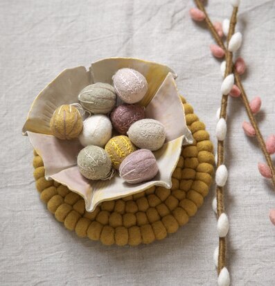 Bild av harmoniskt arrangemang med ullprodukter