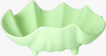 Bild av snäckformad skål i mintgrönt melamin