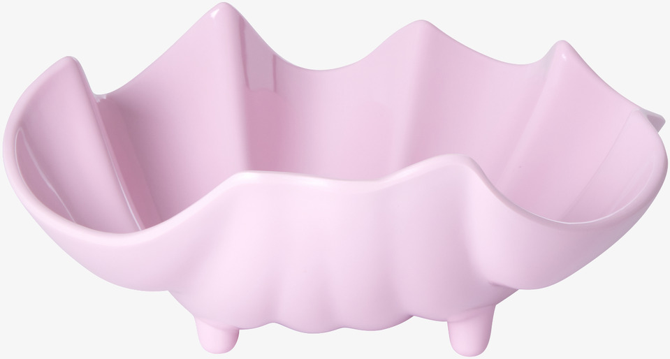 Snäckskål Melamin Liten Ljusrosa från Rice på vit bakgrund