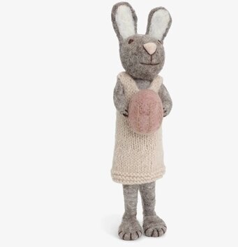 Bild av charmig kanin med klänning och rosa detalj