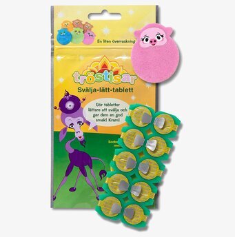 Bild av färgglad och praktisk förpackning med tabletter