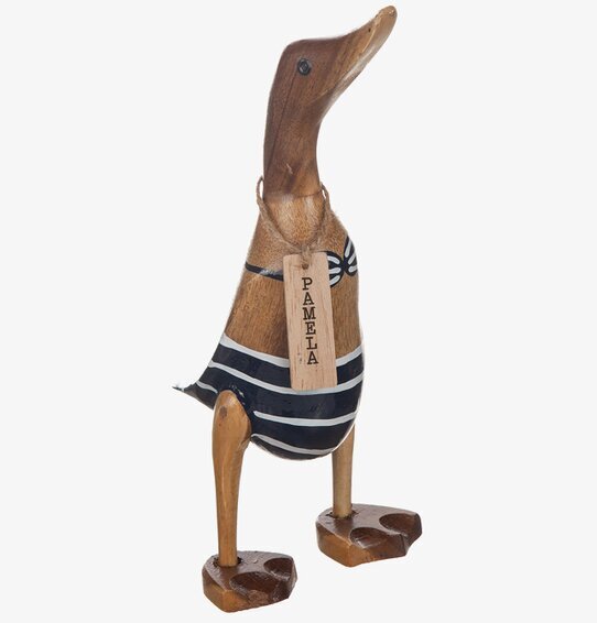 Anka Pamela Bambu från Different Design i randig baddräkt