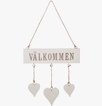 Bild av charmig träskylt med välkomnande design