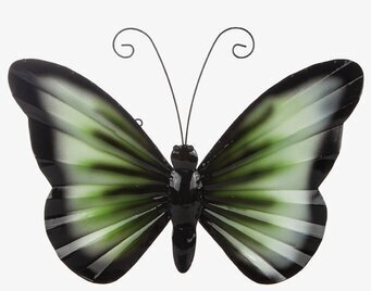 Bild av dekorativ fjäril i hamrad plåt för väggen