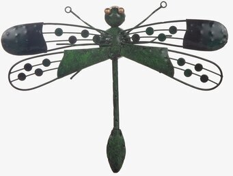 Bild av dekorativ trollslända i hamrad plåt