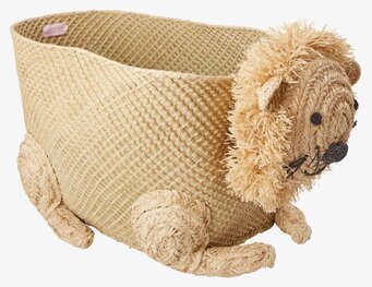 Bild av rustik och lekfull lejonformad förvaringskorg