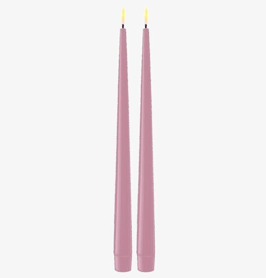 Middagsljus Lavendel LED 2-Pack 28 cm från Deluxe Homeart