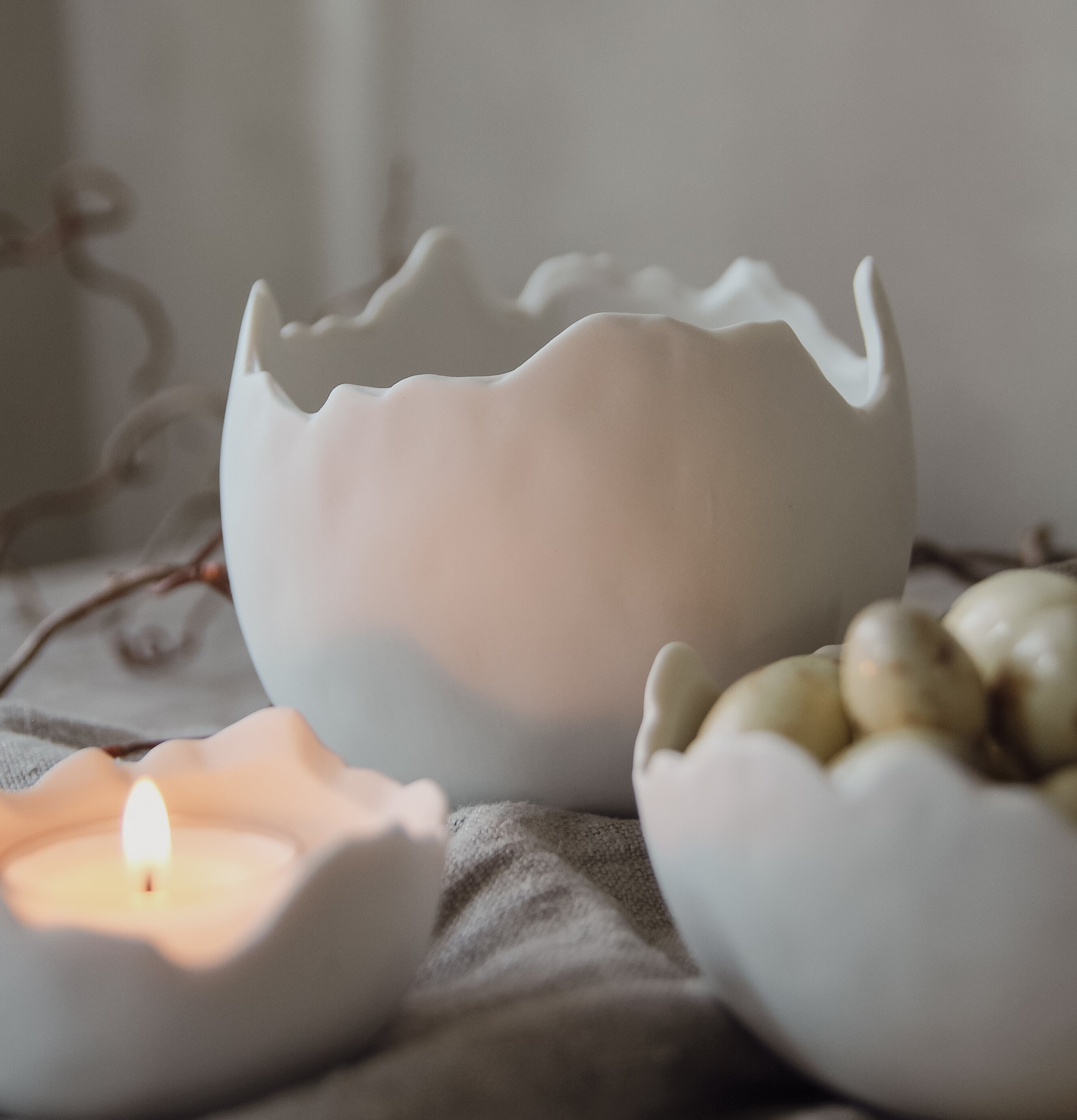 Bild av elegant skål med naturlig och harmonisk design