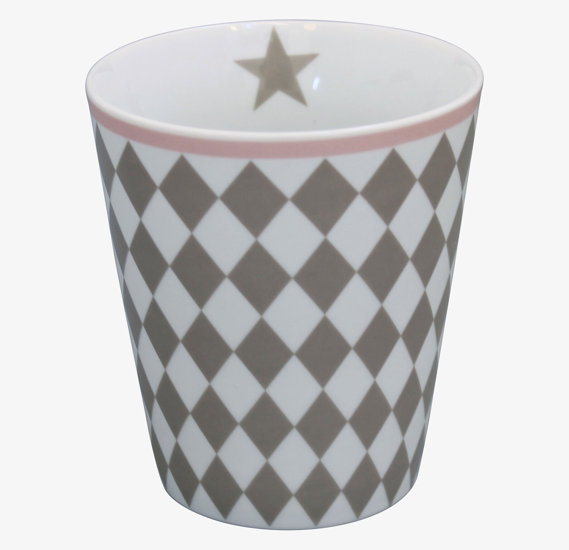 Happy Mugs - Harlekin Beige från Krasilnikoff, elegant mugg