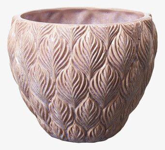Bild av elegant rosa kruka med intrikat mönster
