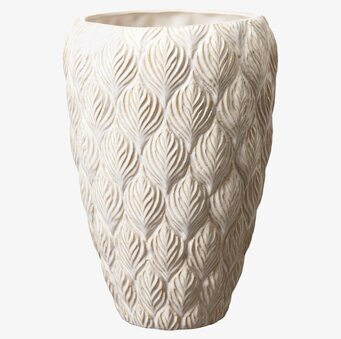 Foto av stilfull kruka med unikt reliefmönster