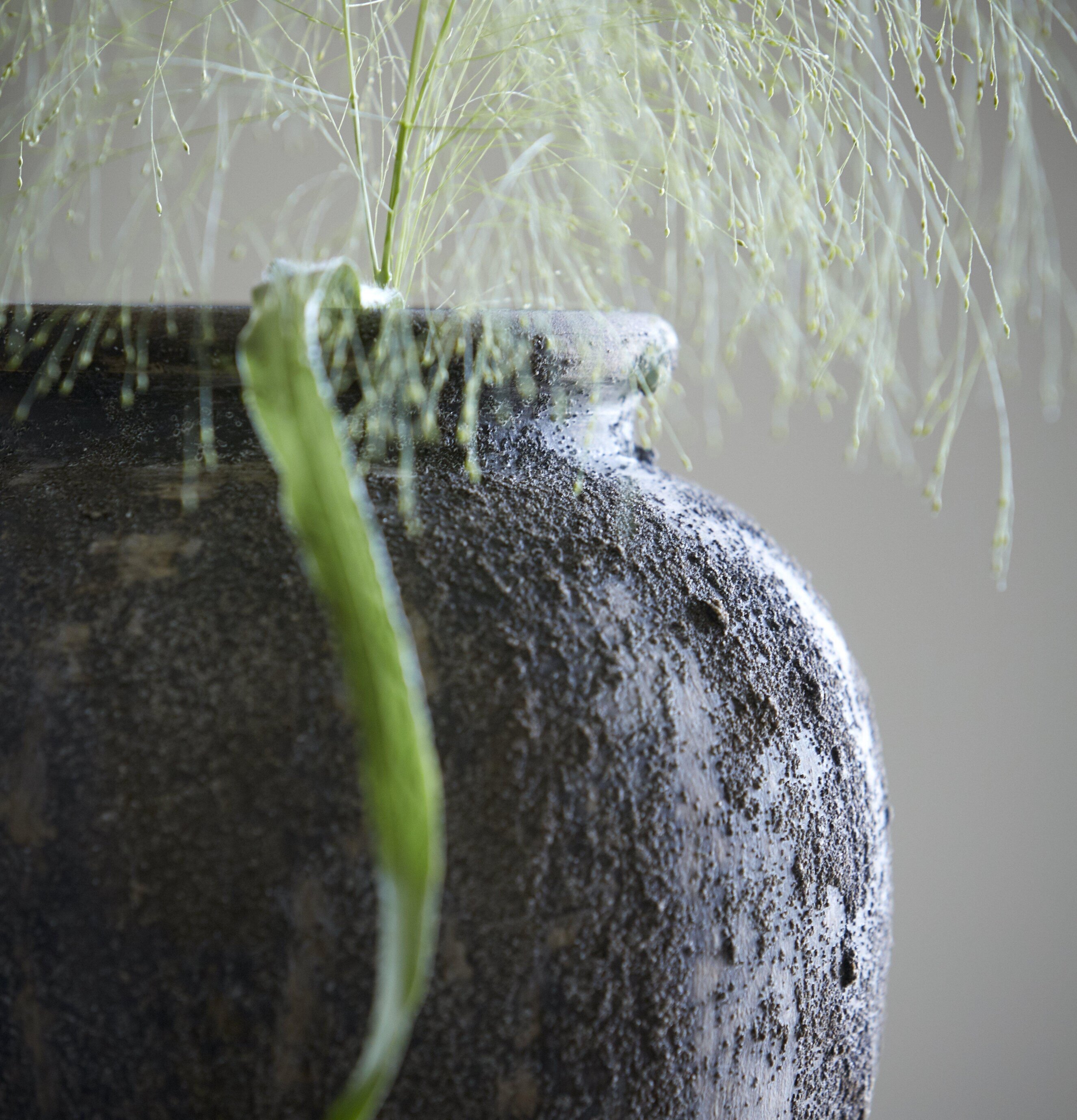 Amora Urna Brunmelerad 50 cm från Wikholm Form med planta