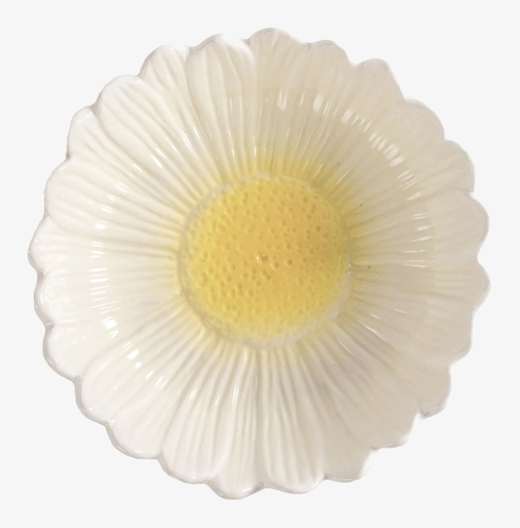 Djupt Fat Dagny Vit Ø20 cm från Sagaform med blomdesign