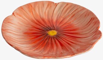 Bild av färgstark assiett med vallmoinspirerad design