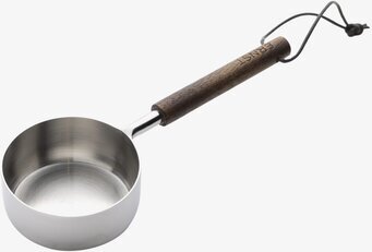 Bild av stilrent decilitermått i metall och trä