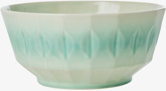 Bild av keramisk skål med aqua nyans och mönster