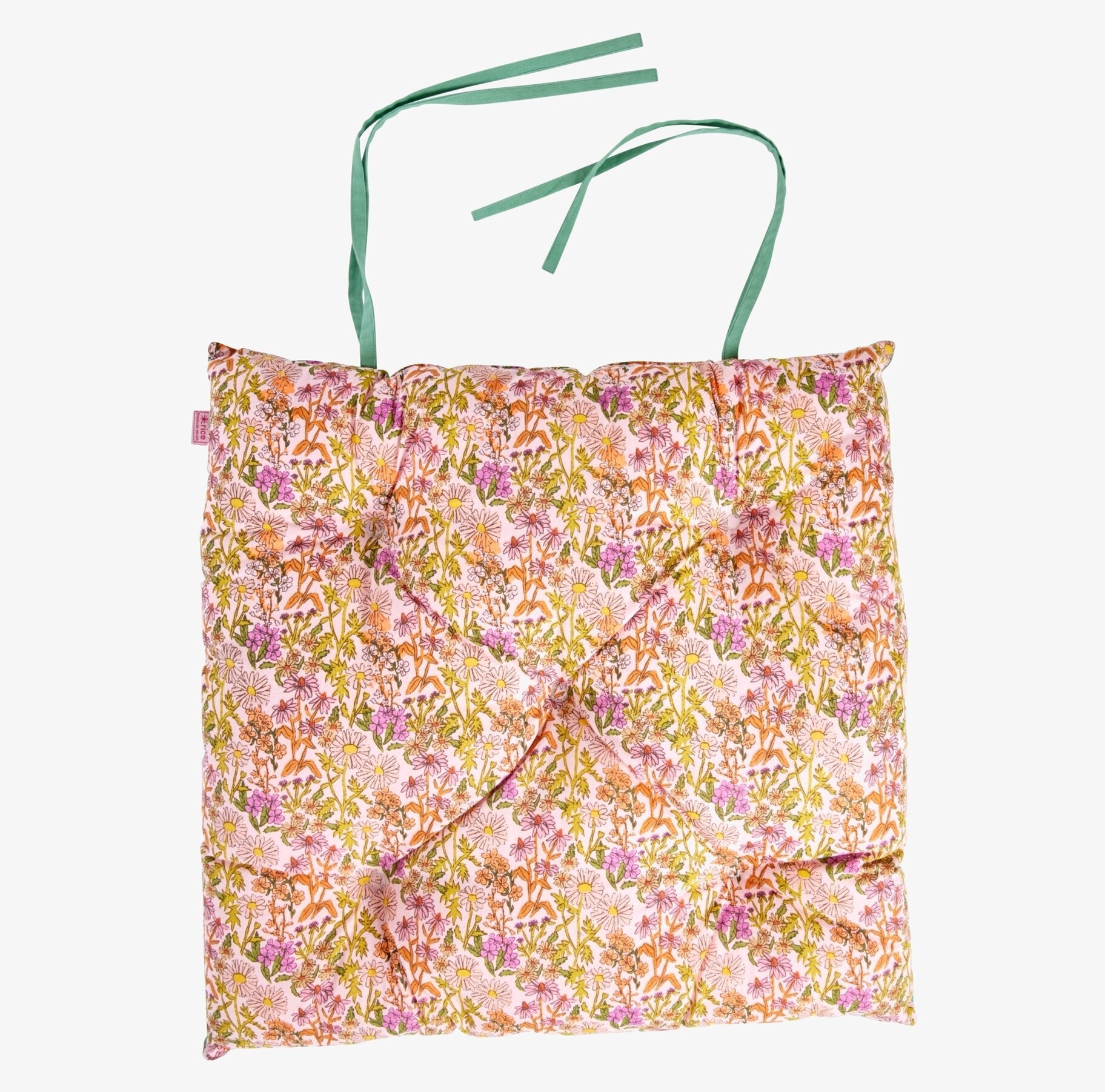 Stolsdyna Flower Print från Rice med färgglatt blommönster