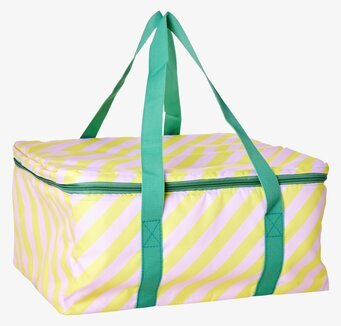 Bild av färgstark kylväska med randigt mönster