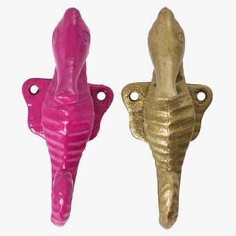 Bild av dekorativa sjöhästformade väggkrokar