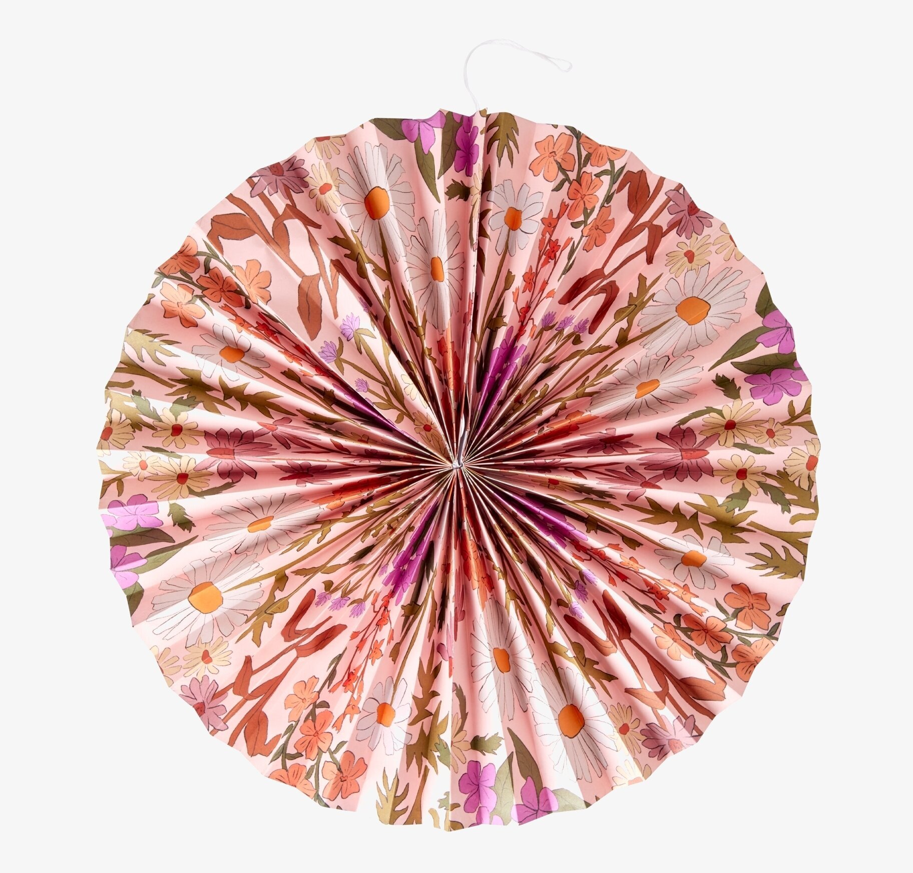 Pappersdekoration Soft Pink från Rice med blomstermönster