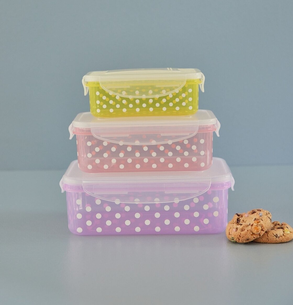 Matlådor/Förvaringsburkar Set/3 från Rice i olika storlekar